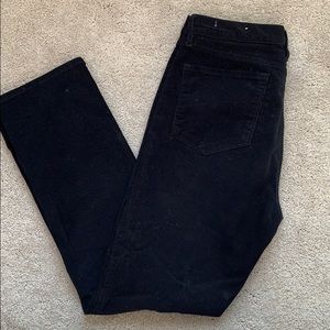 LOFT Modern Straight Fit Black Corduroys